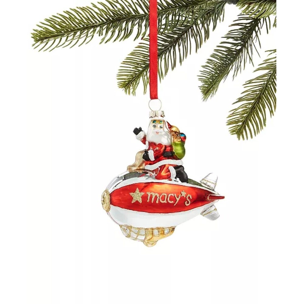 HOLIDAY LANE Macy's Santa Riding Blimp Ornament